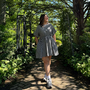 Gingham Dress - Black