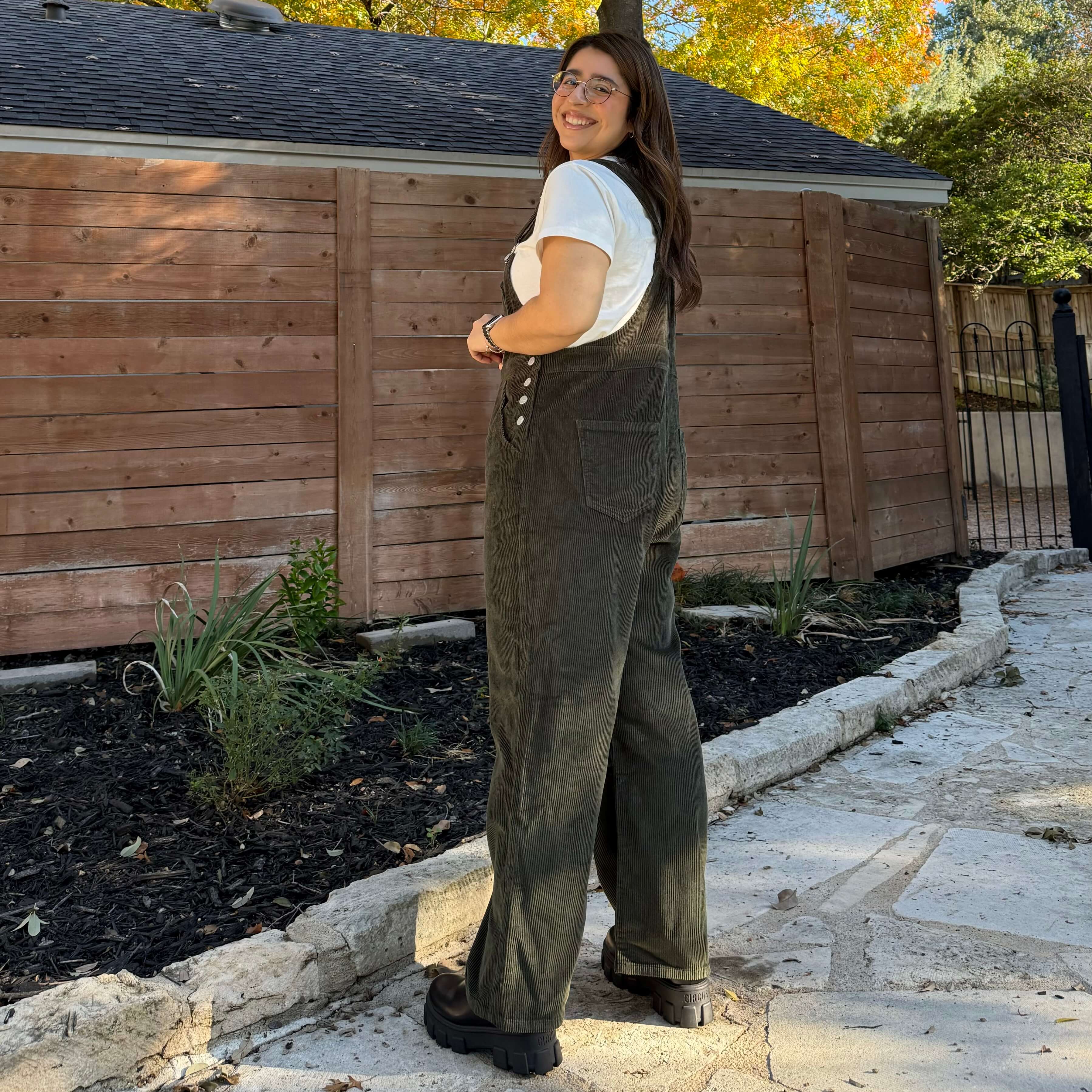 29" Corduroy Overall Jeans - Olive
