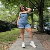 Denim Overall Shorts - Light Wash *Clearance Sale*