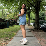 Denim Overall Shorts - Light Wash *Clearance Sale*