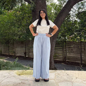 28" Inseam Picnic Pants - Blue Gingham *Clearance Sale*