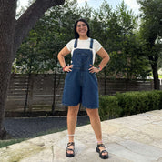 Denim Overall Shorts - Medium Wash *Clearance Sale*
