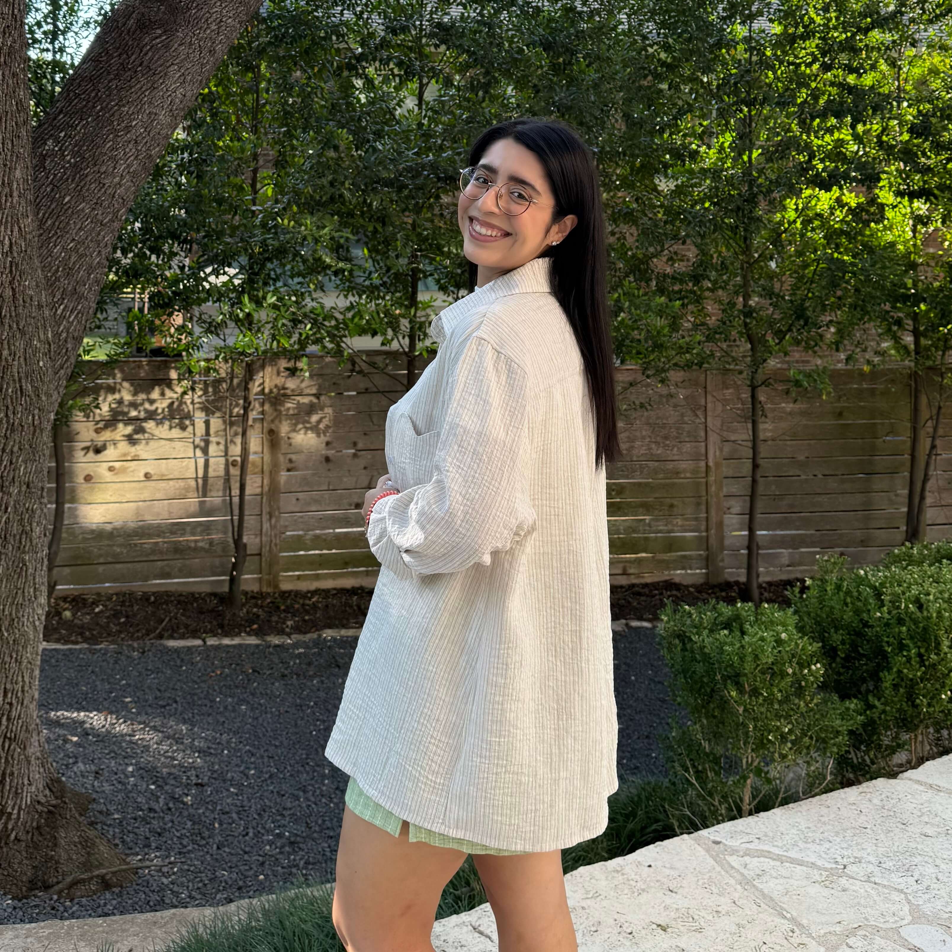 Lightweight Long-Sleeve Button-Up - Beige *Clearance Sale*