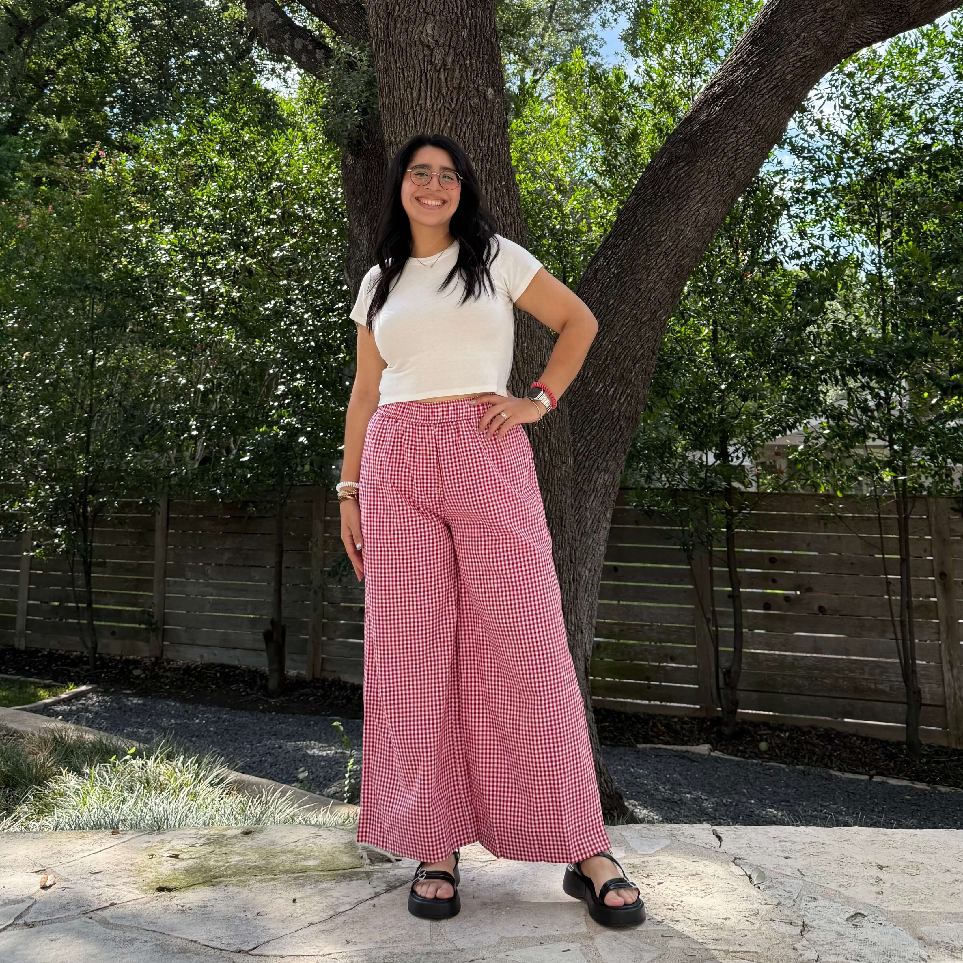 26" Inseam Picnic Pants - Red Gingham *Clearance Sale*