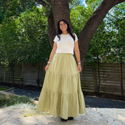 Flowy Long Skirt - Matcha *Clearance Sale*
