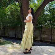 Flowy Long Skirt - Matcha *Clearance Sale*