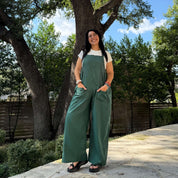 Linen Overalls - Pine *Clearance Sale*