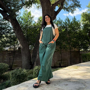Linen Overalls - Pine *Clearance Sale*