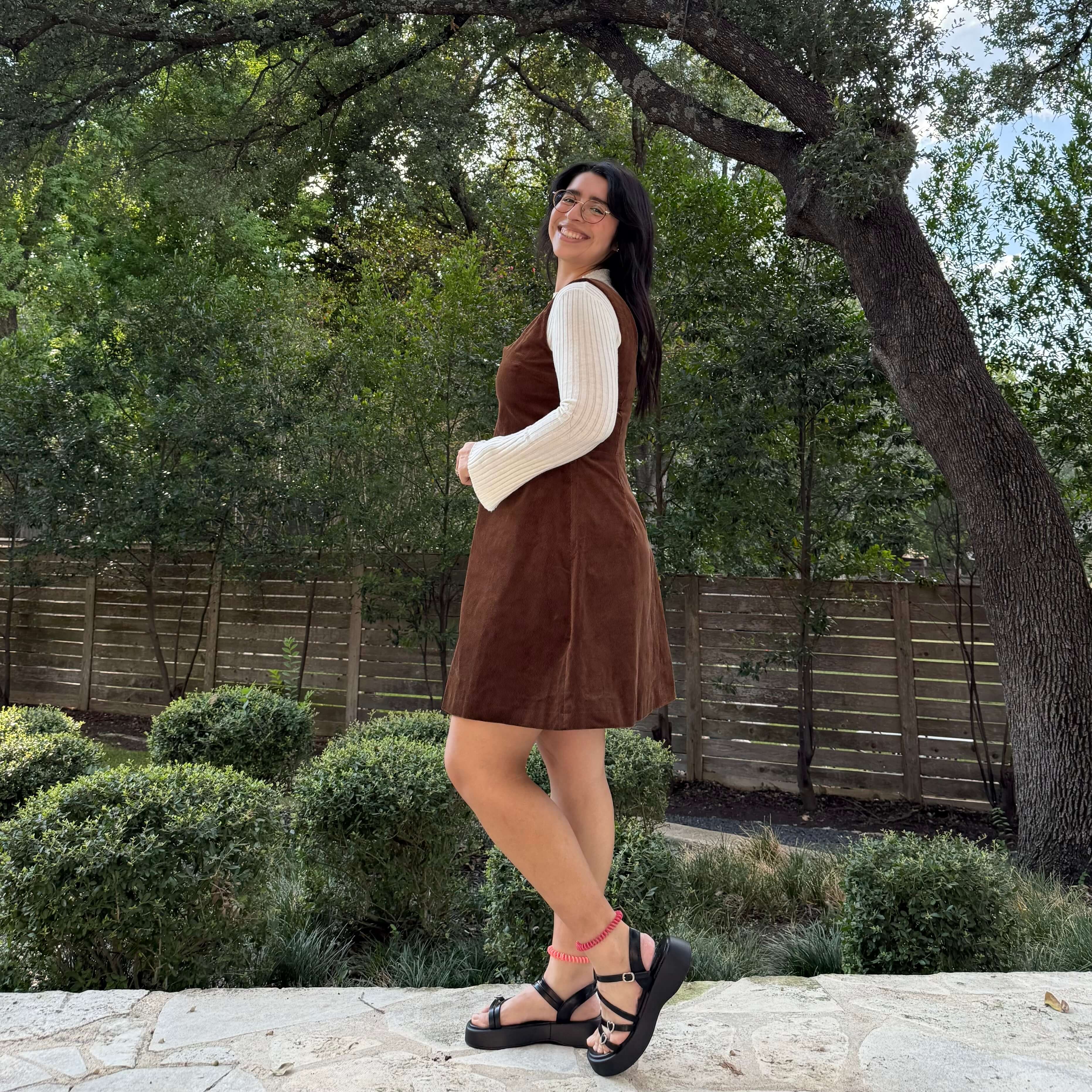 Autumn Corduroy Dress - Acorn *Clearance Sale*