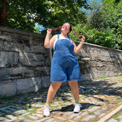 Denim Overall Shorts - Light Wash *Clearance Sale*