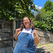 Denim Overall Shorts - Light Wash *Clearance Sale*