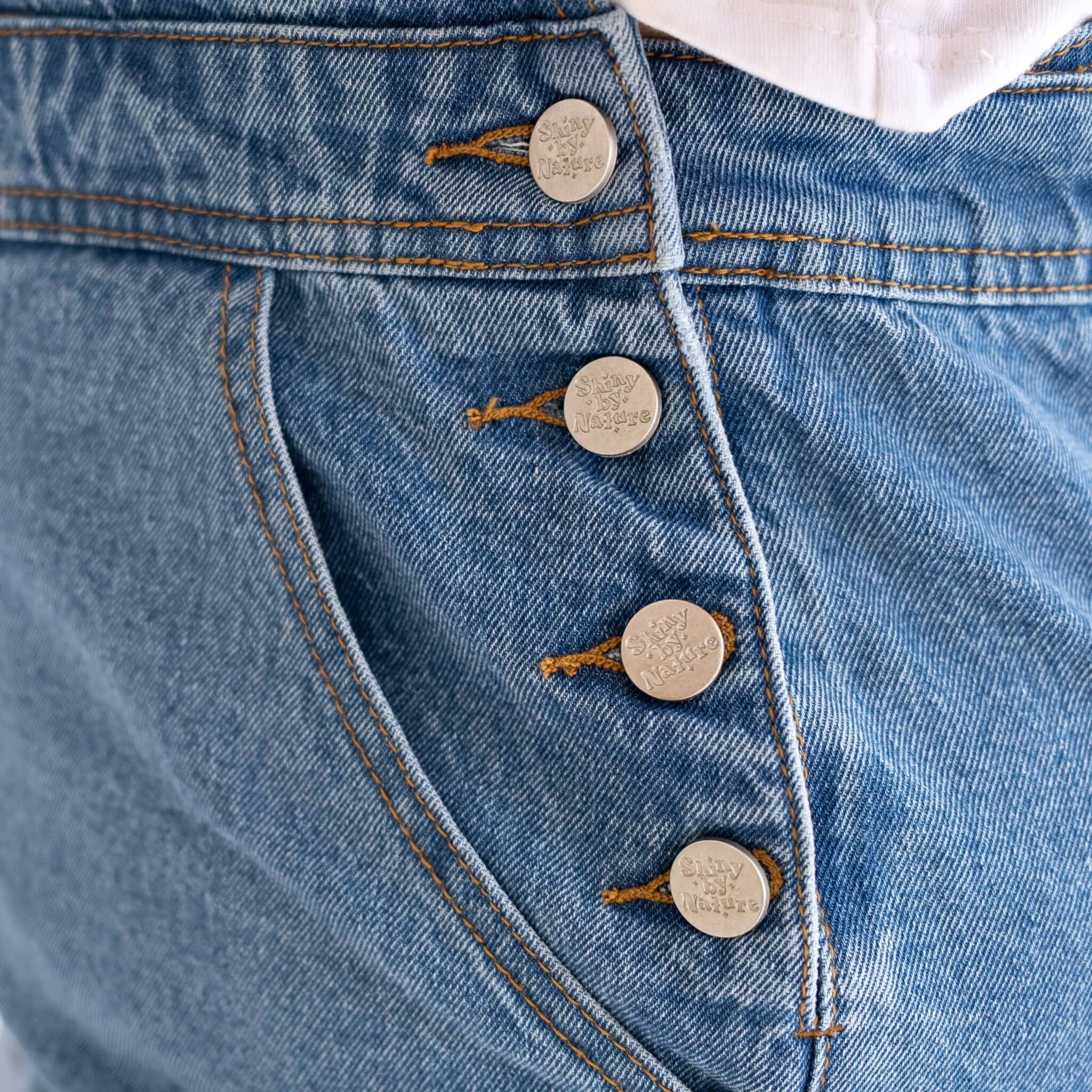 Denim Overall Shorts - Light Wash *Clearance Sale*